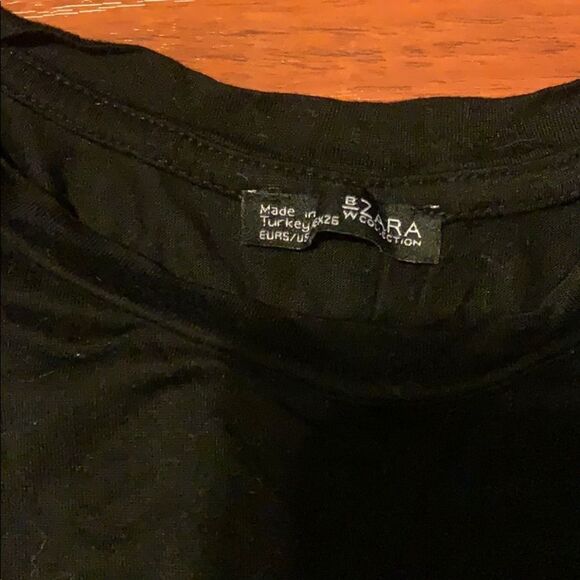 Zara Black Basic Tee - Picture 2 of 2
